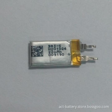 Ultra thin lipo battery 201024 3.7V 24mAh lithium battery for bluetooth